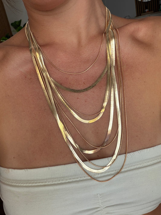 Collana multi filo gold
