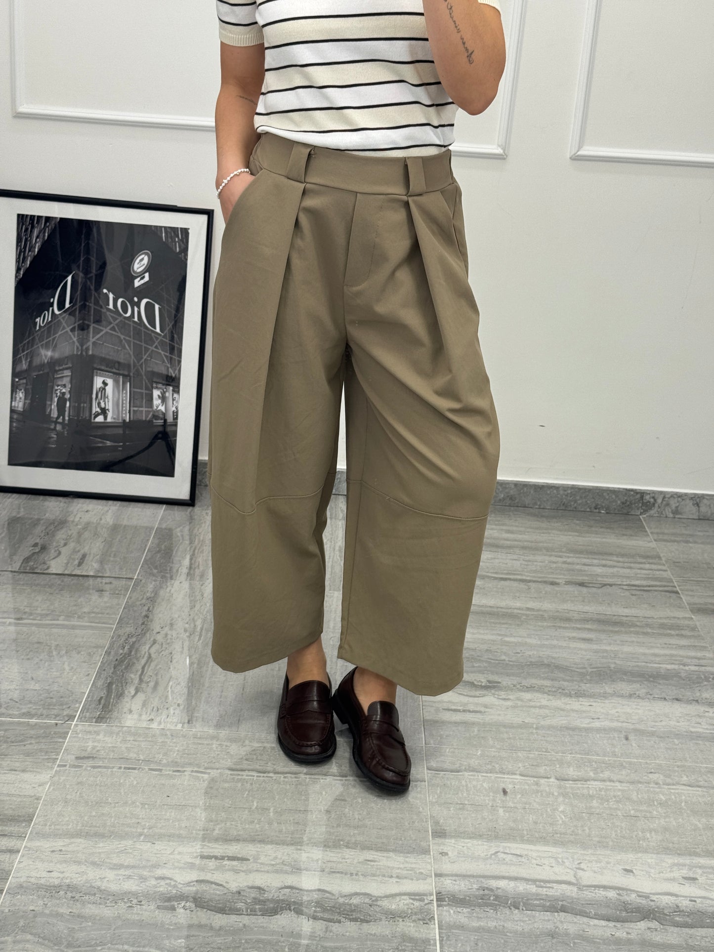 Pantalone ovetto taupe