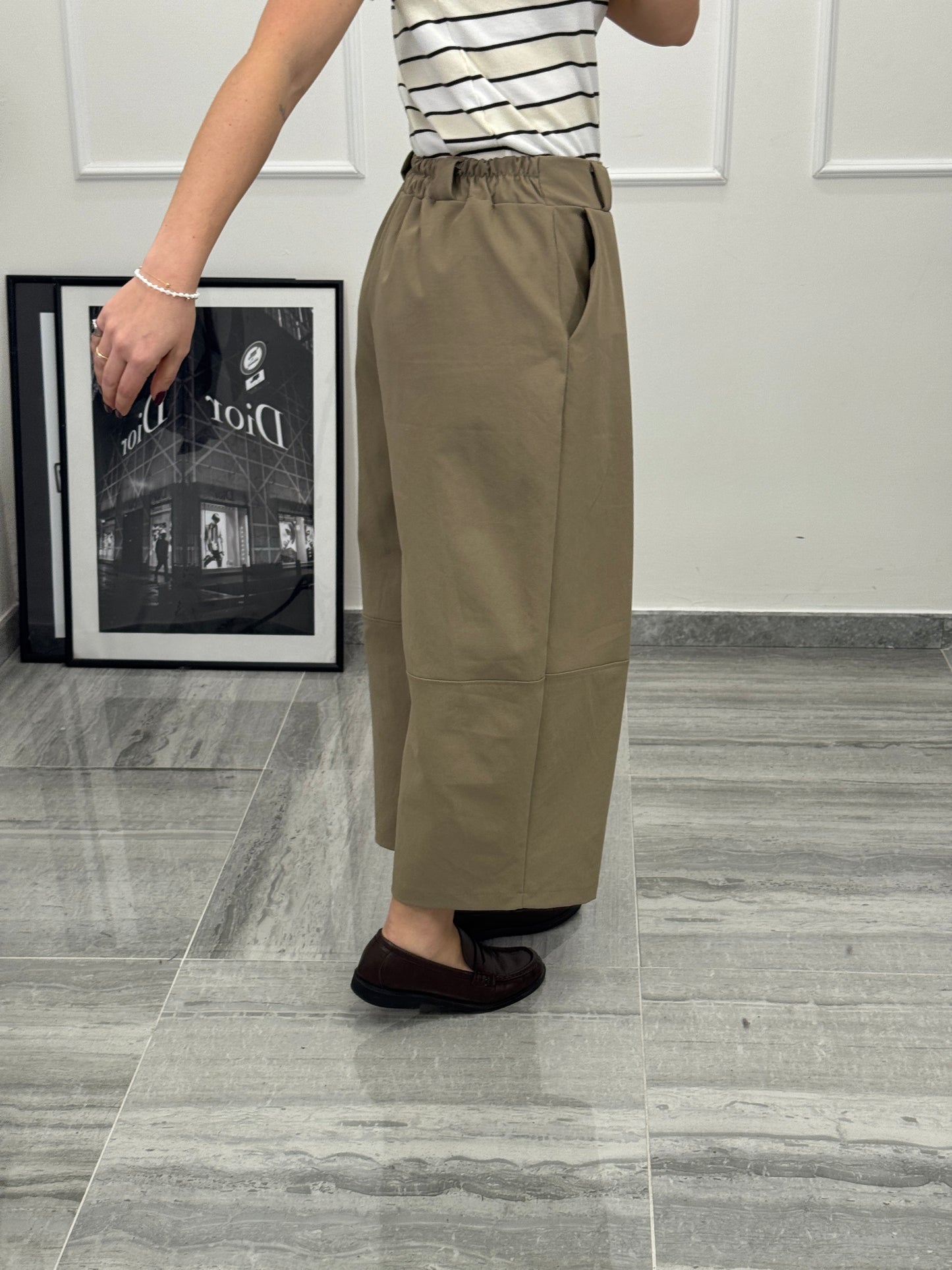 Pantalone ovetto taupe