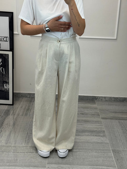 Pantalone misto lino