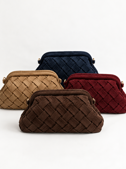 Clutch Ecosuede intreccio