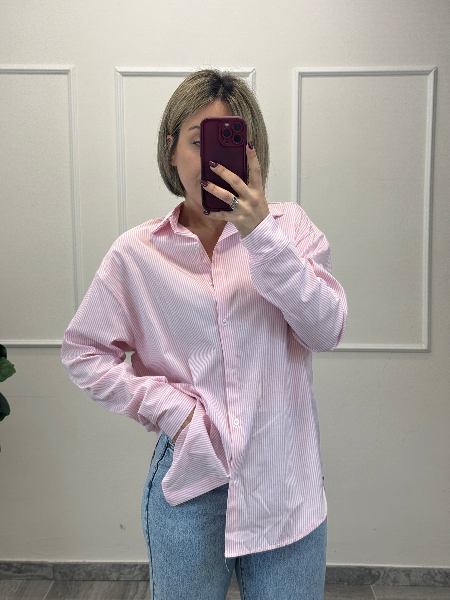 Camicia Millerighe rosa