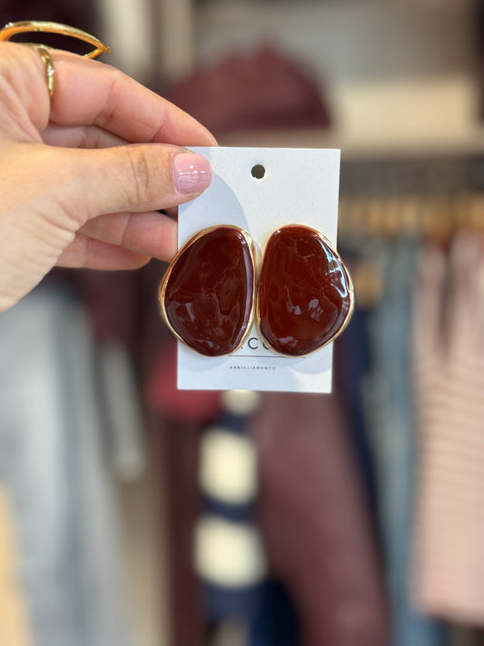 Orecchini bordeaux