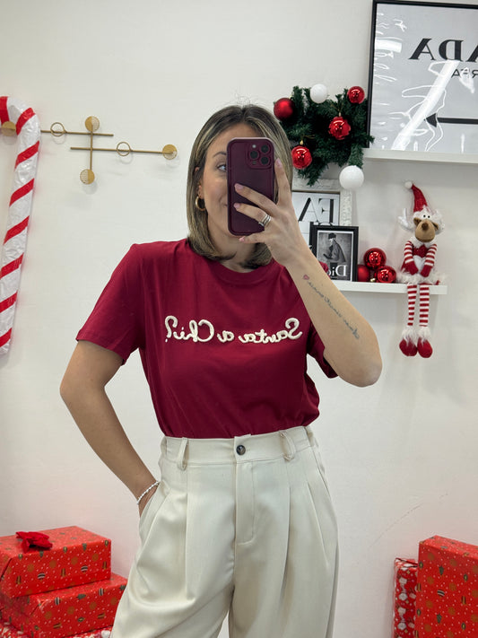 T-shirt lumina “santa a chi”