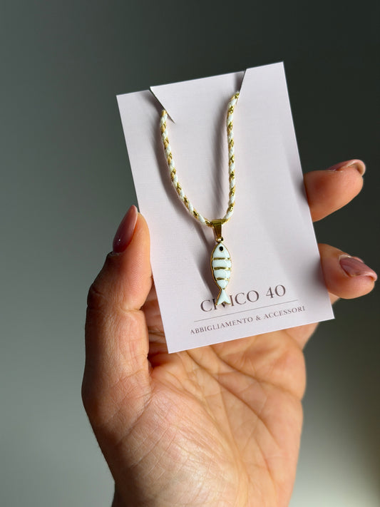 Collana sardina bianca