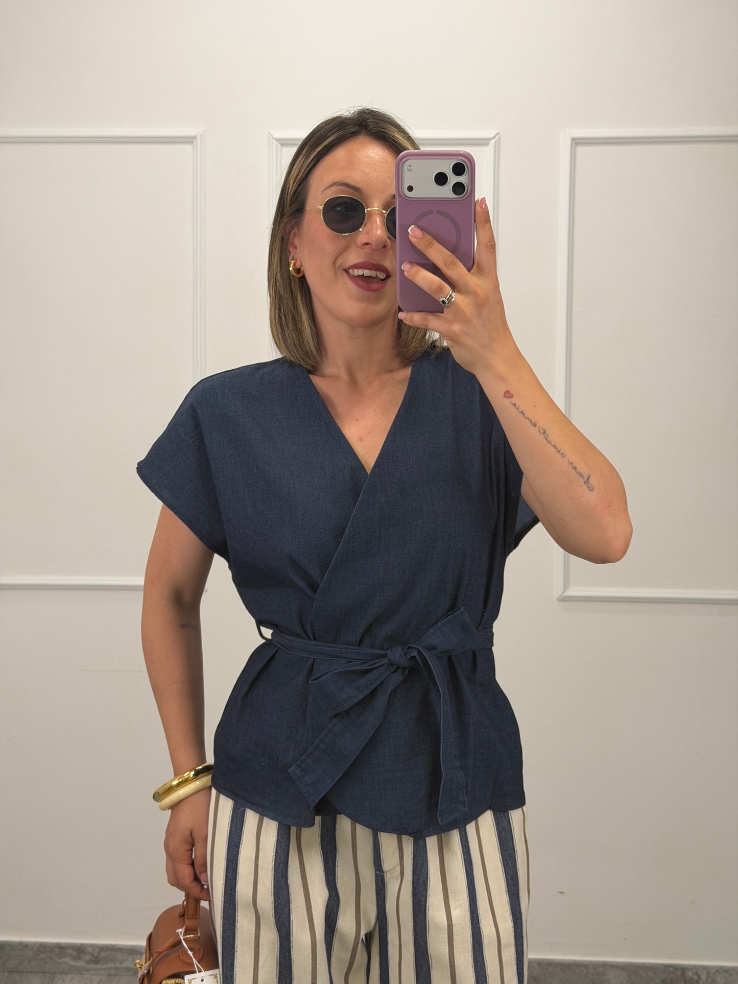 Camicia effetto Denim