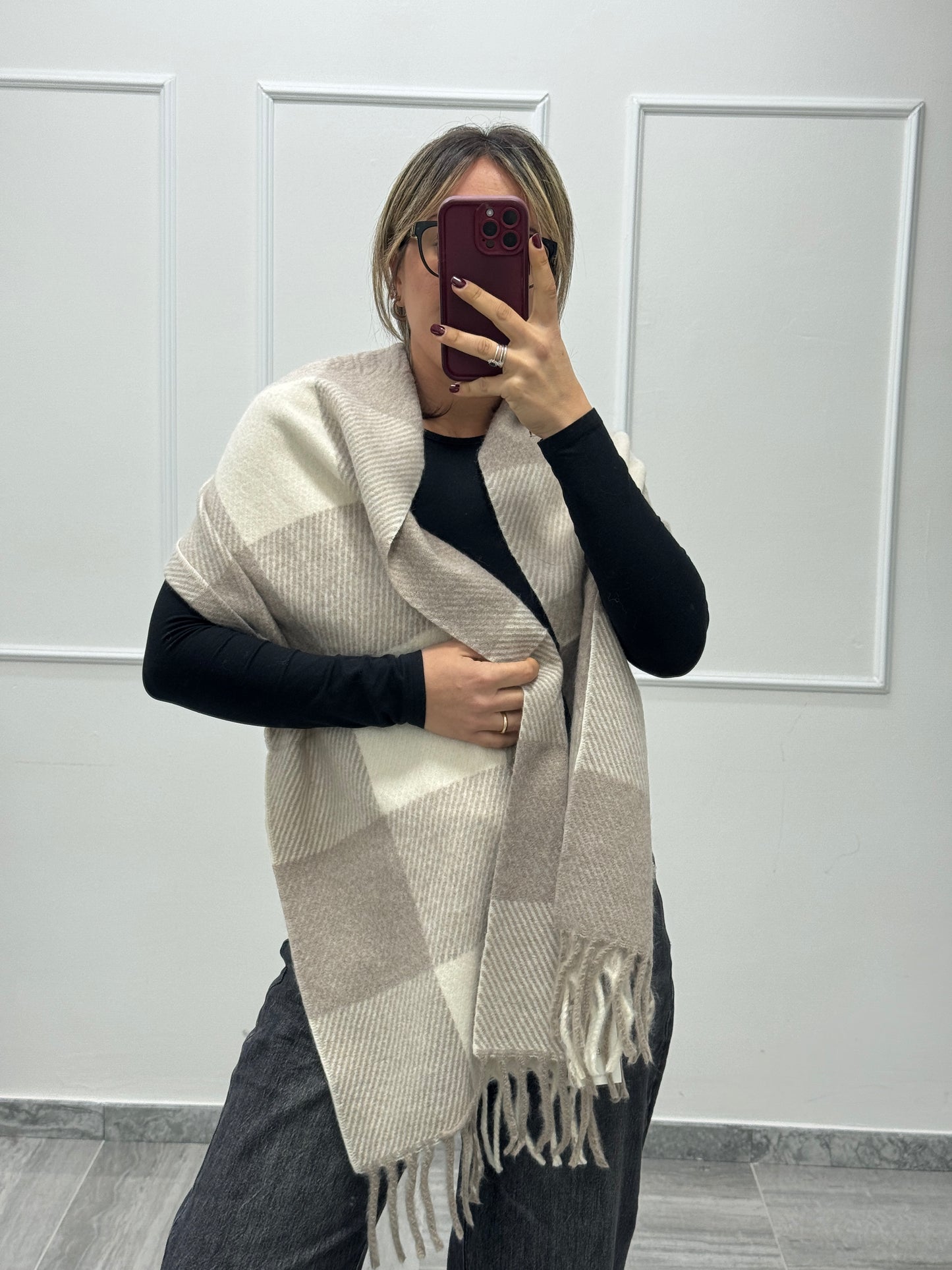 Sciarpa burro/tortora