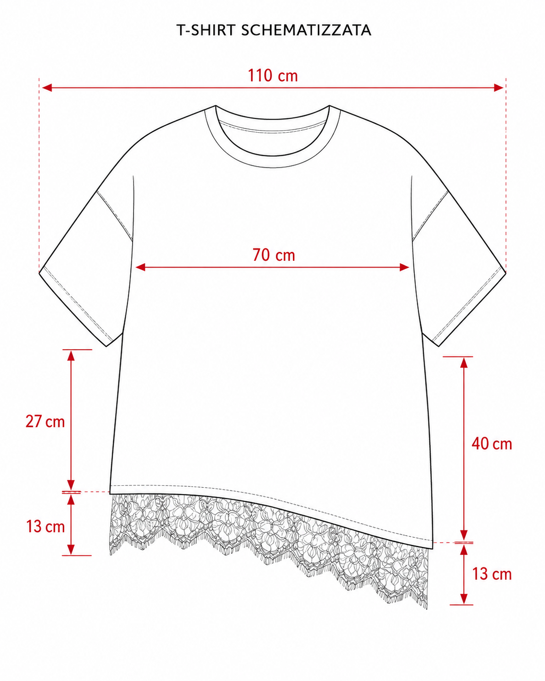 T-shirt pizzo