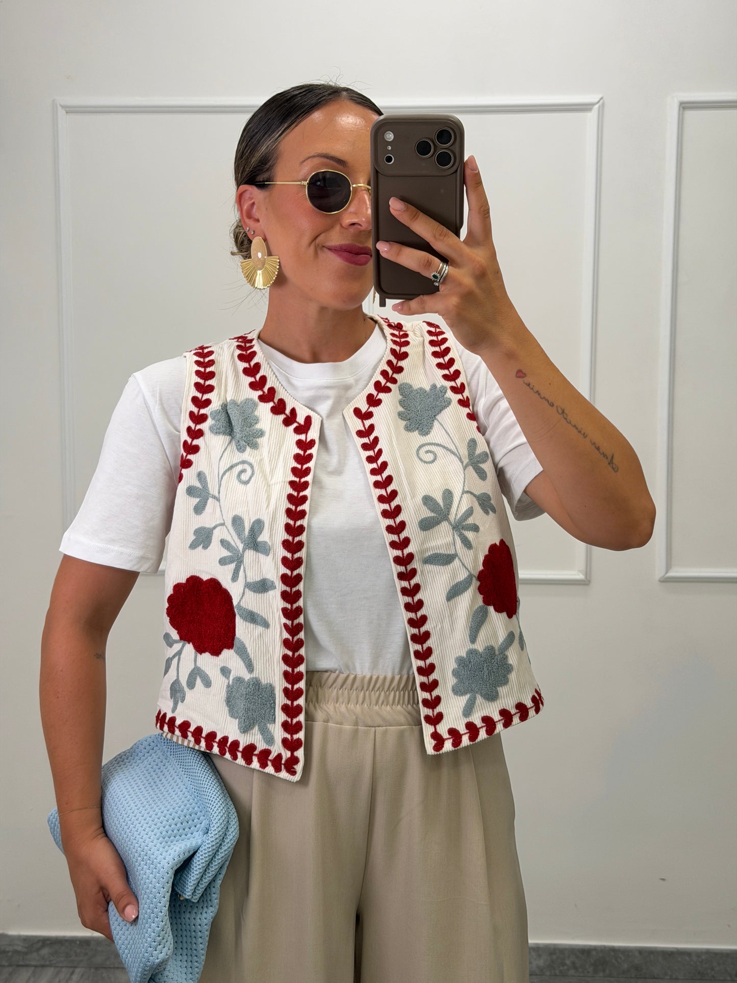 Gilet Ricamo