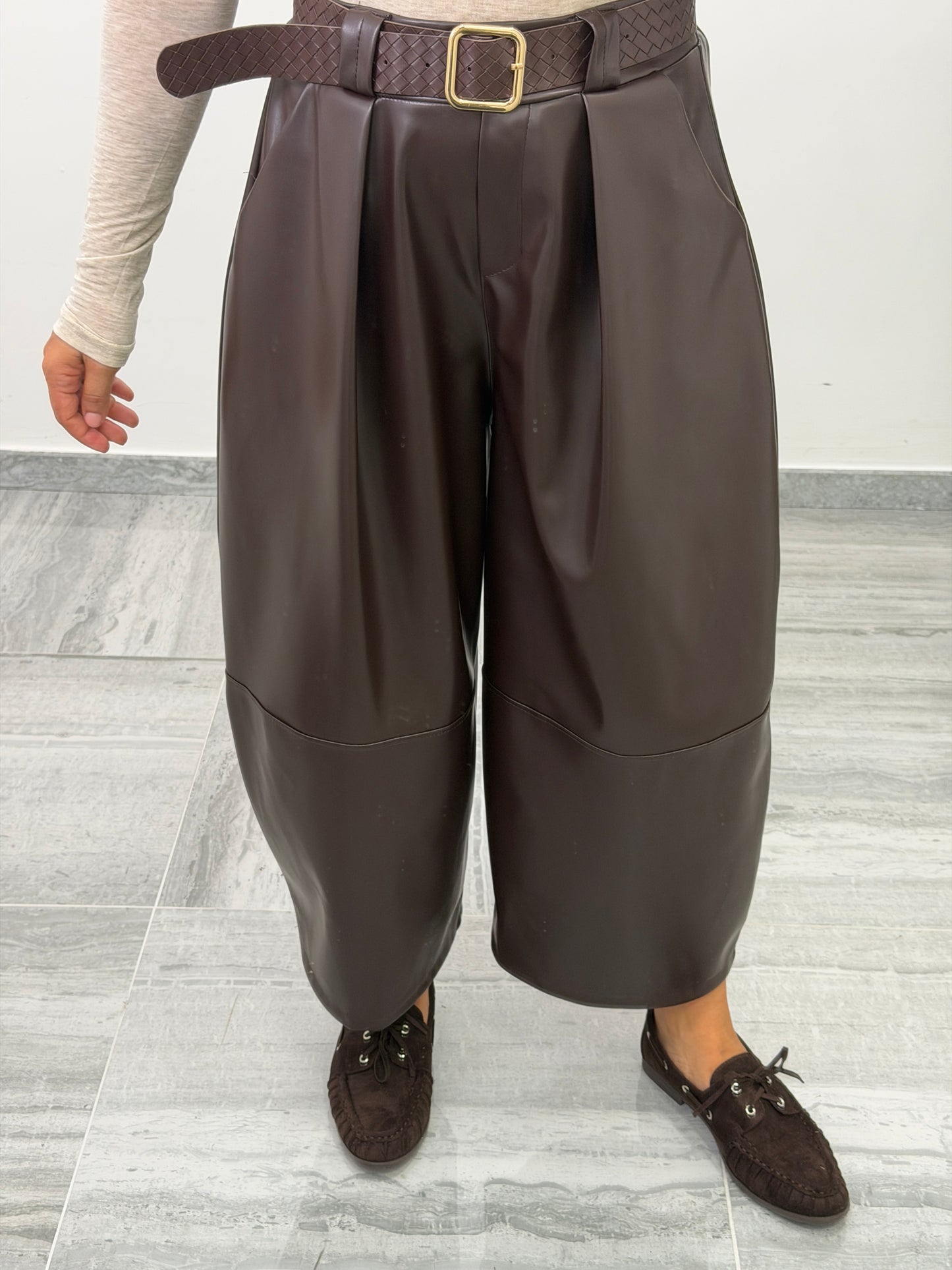 Pantalone Ovetto Ecopelle