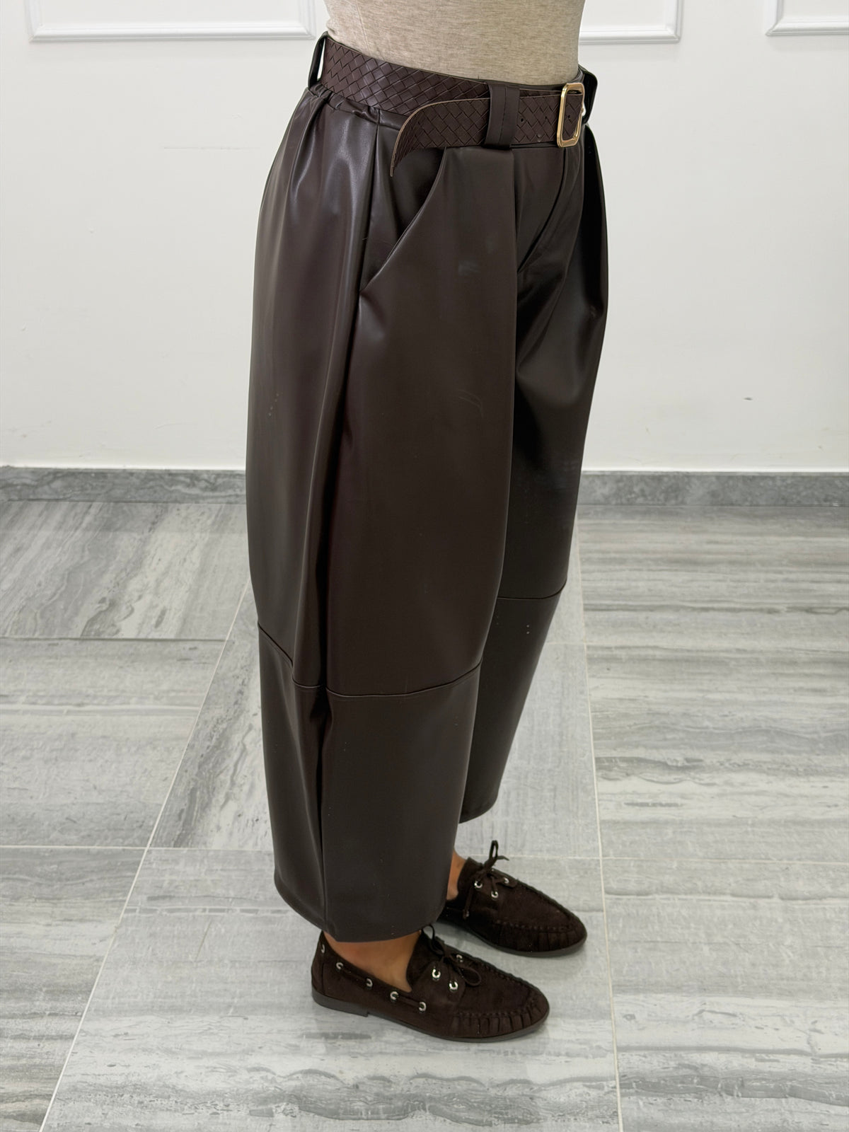 Pantalone Ovetto Ecopelle