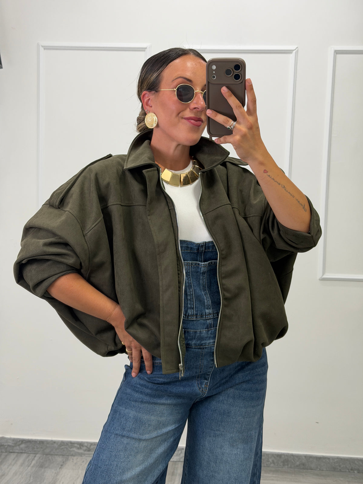 Bomber Ecosuede